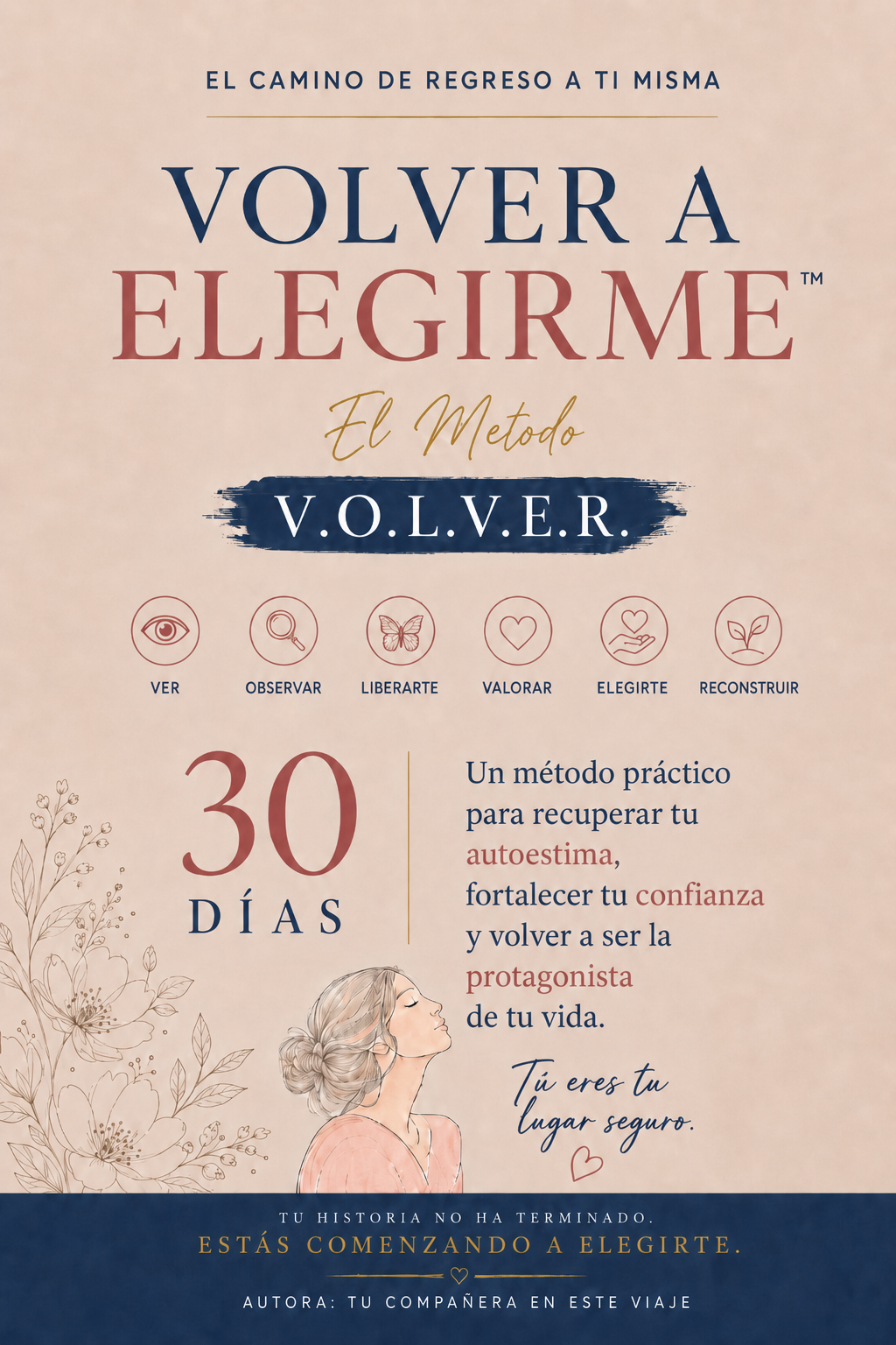 VOLVER A ELEGIRME™ El Método V.O.L.V.E.R.- Ebook + Workbook de 30 dias para recuperar tu autoestima y volver a ser la protagonista de tu vida.